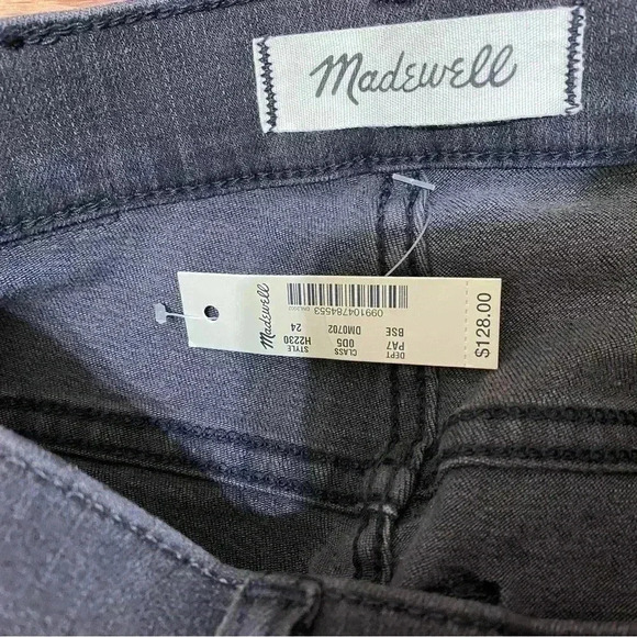 Madewell 9” mid rise skinny jeans new with tags distressed size 24 - Picture 4 of 5